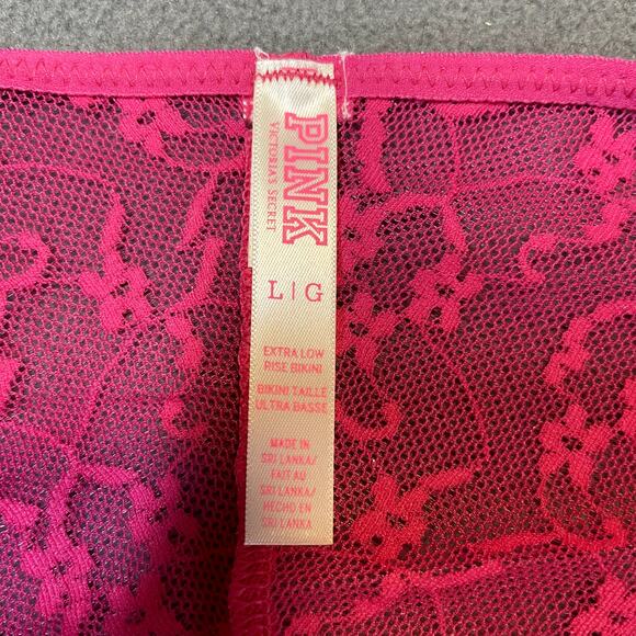 Victoria's Secret PINK 2012 Lace Back Low Rise String Bikini Unwrap Me Womens - Picture 4 of 7
